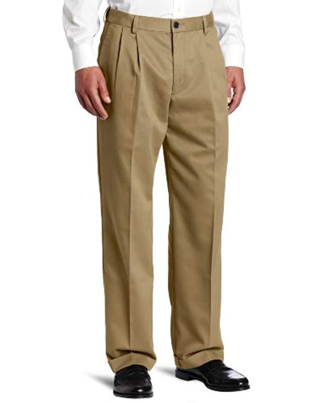 Dockers Comfortwaist Pleated Khaki Pant in Natural for Men Lyst