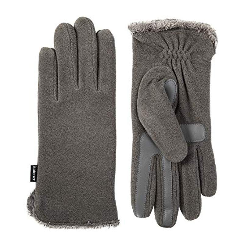 Lyst Isotoner S Stretch Fleece Glove Microluxe in Gray