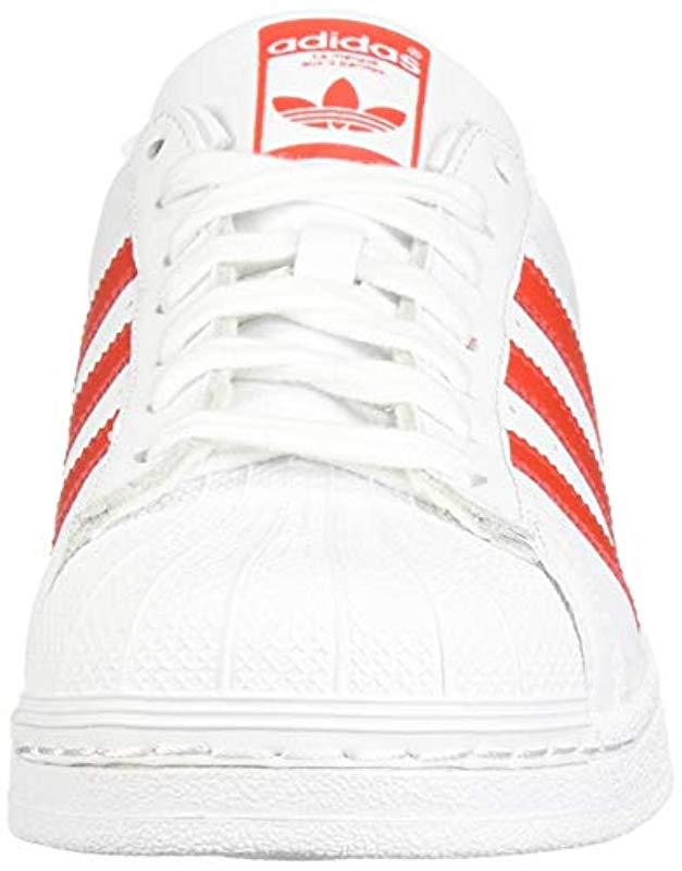 adidas Originals Superstar Shoes Running, White/active Red/black, 5 M Us in White - Lyst