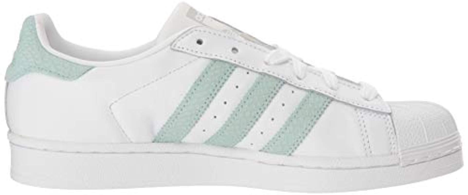 adidas Originals Superstar Shoes Running, White/ash Green/silver ...