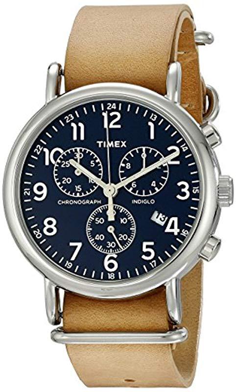 timex weekender chrono blue