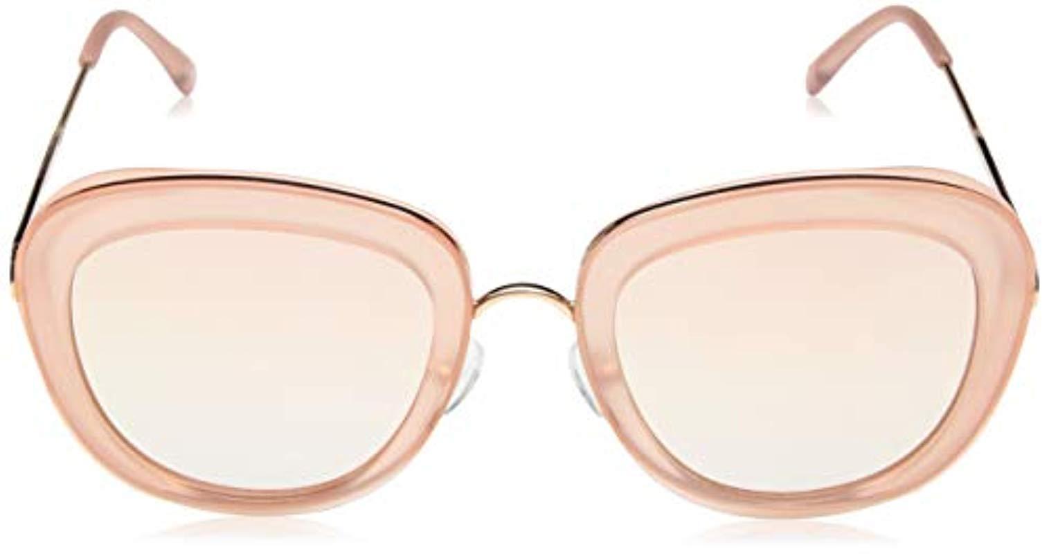 Laundry by Shelli Segal Ls184 Rs Polarized Round Sunglasses, Rose, 68