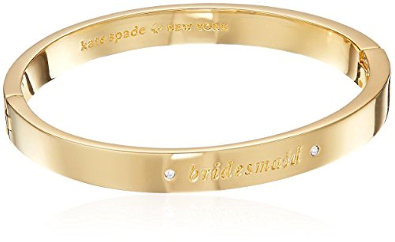 Lyst Kate Spade Pave Bridesmaid Bangle Her Day To Shine Gallery