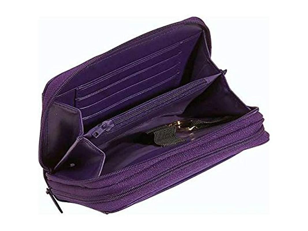 Buxton Heiress Double-zip Organizer Wallet in Purple - Lyst