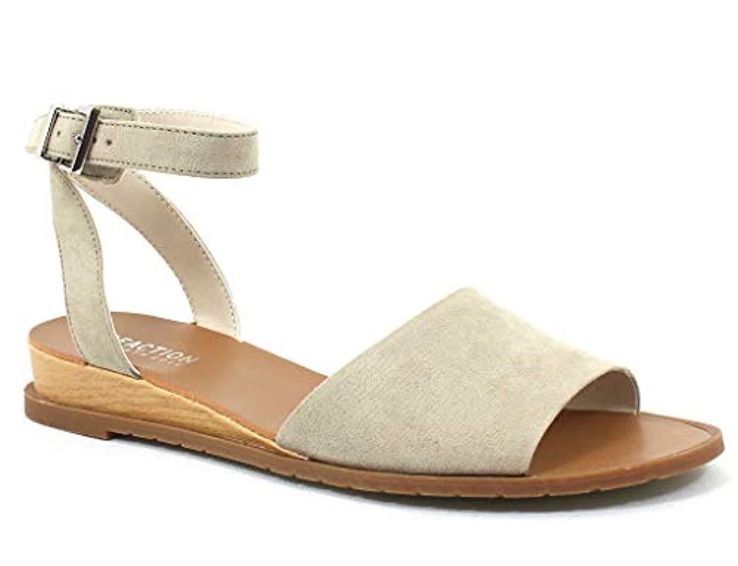 Cole Reaction Jolly Low Wedge Sandal With Ankle Strap Flat in