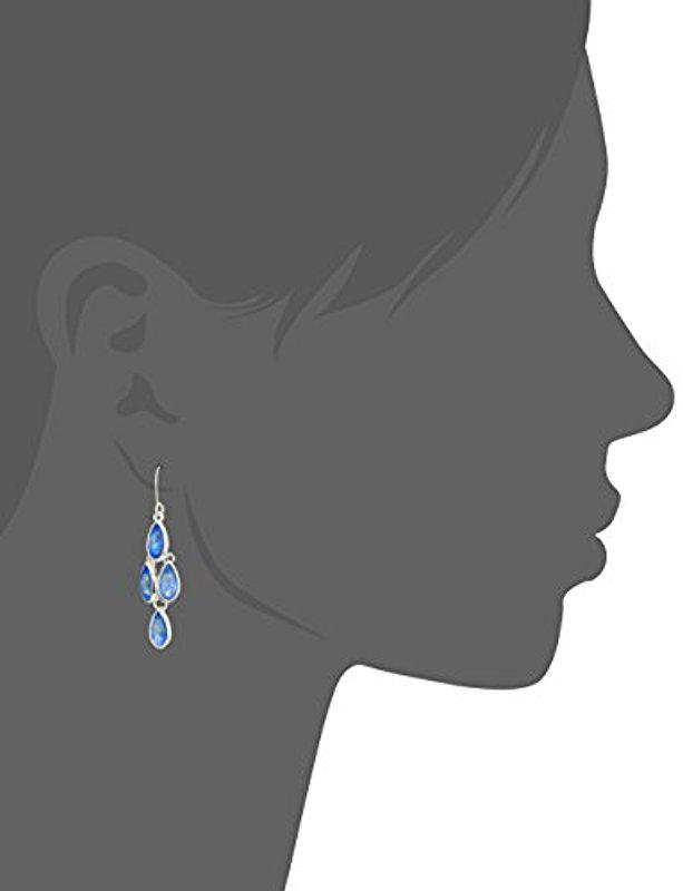 Lyst Kenneth Cole Power Of The Flower Silver And Opal Chandelier Lyst Kenneth Cole Power Of The Flower Silver And Opal Chandelier Earrings