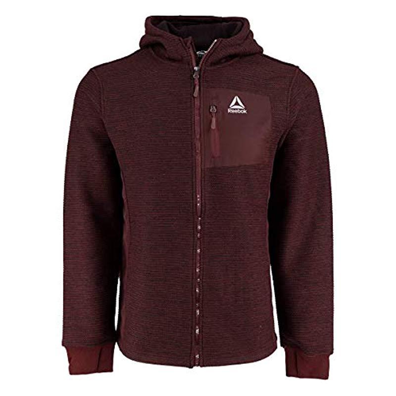Reebok Boat Rib Active Fleece Jacket in Red for Men Lyst