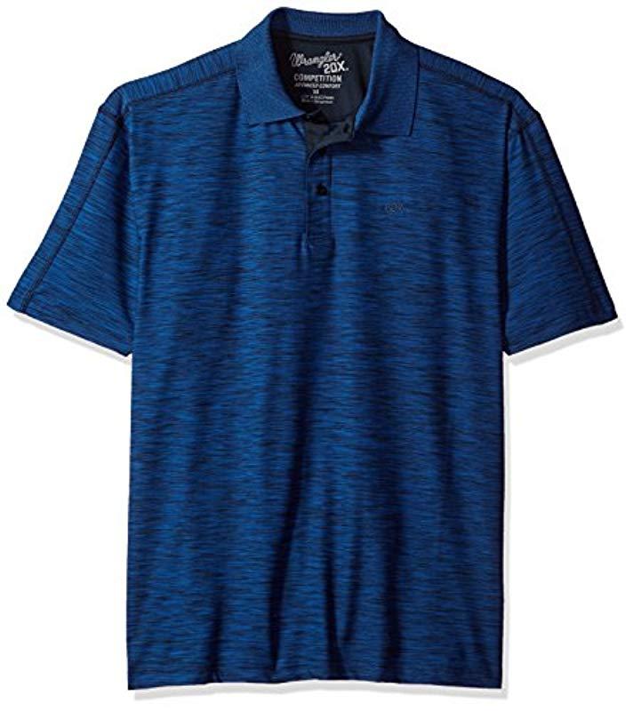 Wrangler Polo Shirt in Blue for Men - Lyst
