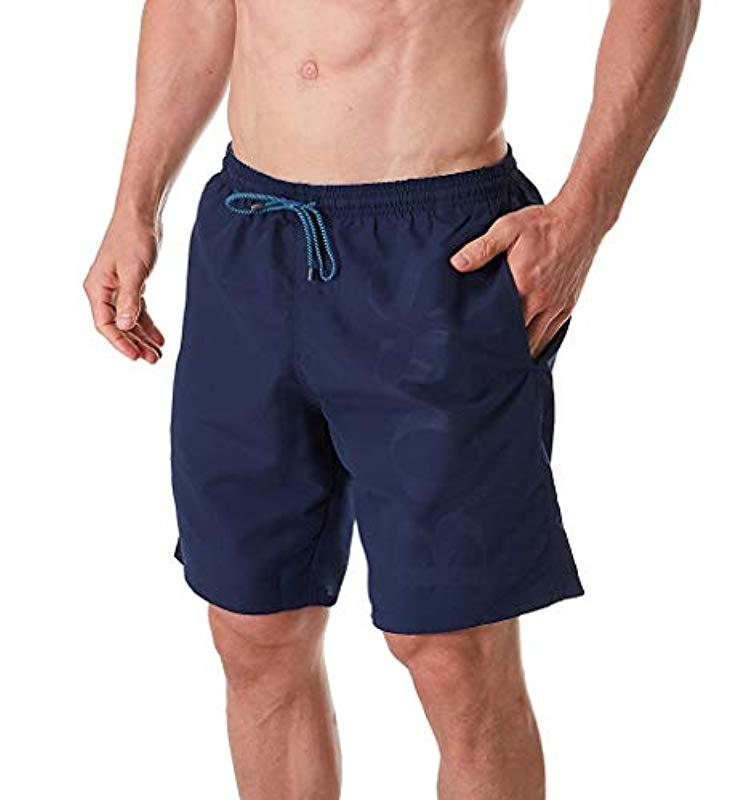 BOSS Long Length Quick Dry Swim Trunks in Blue for Men - Lyst