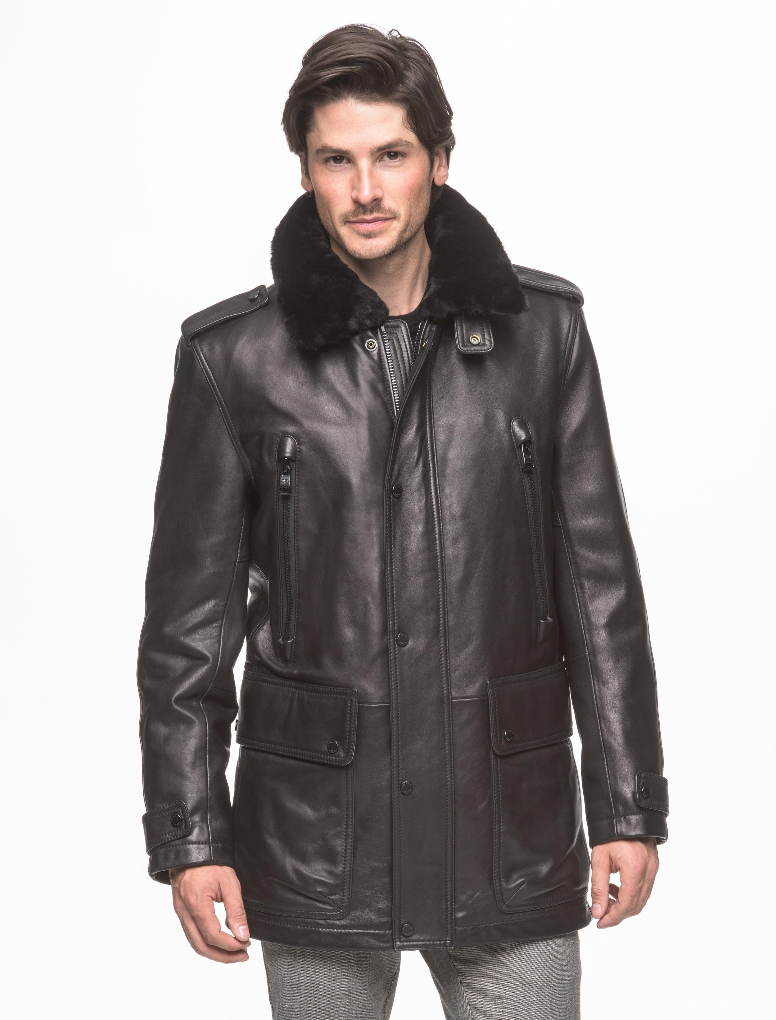 Lyst - Andrew Marc Ernest Leather Jacket in Black for Men