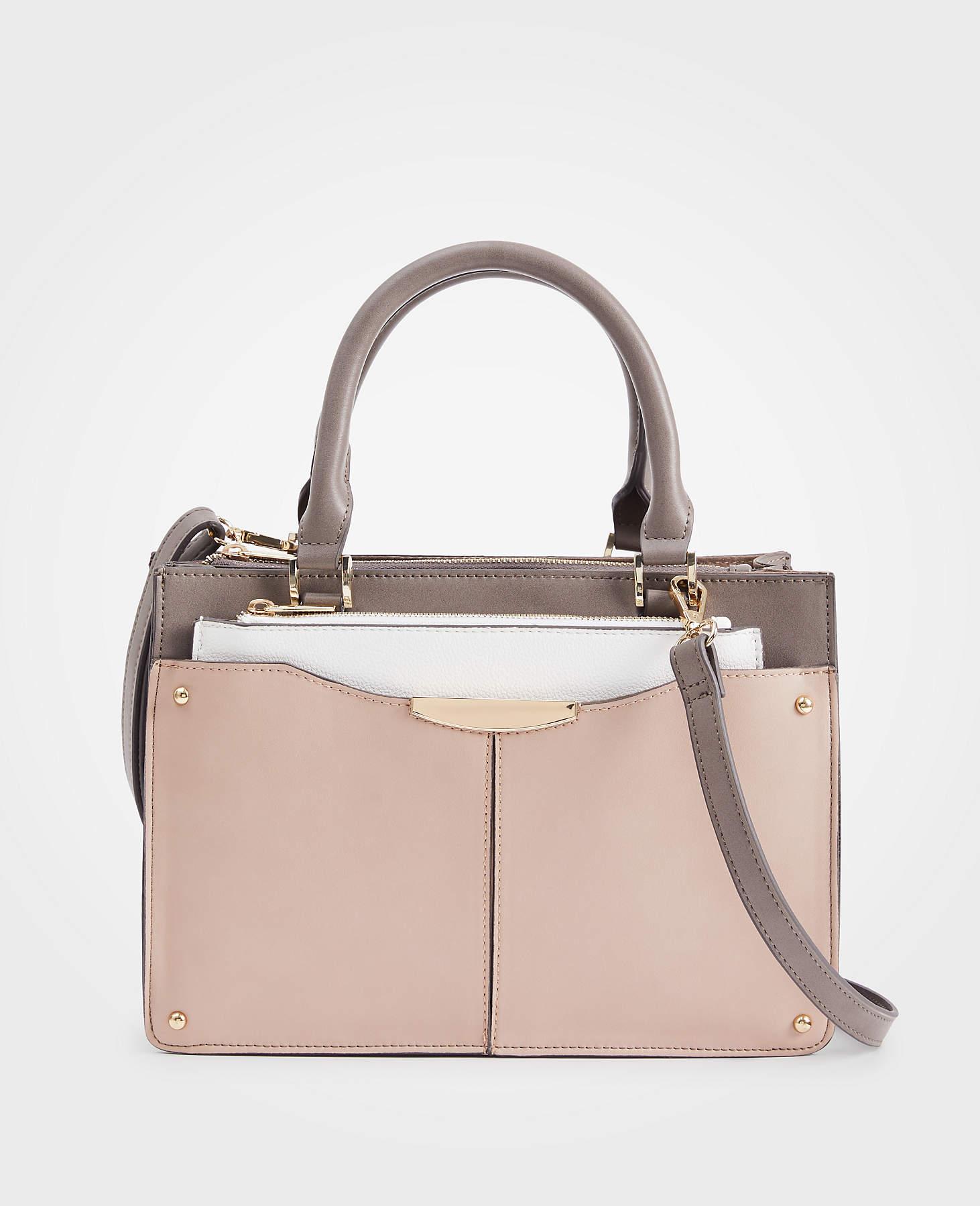 Lyst Ann Taylor Pochette Satchel In Gray Ann Taylor Women S Gray Pochette Satchel
