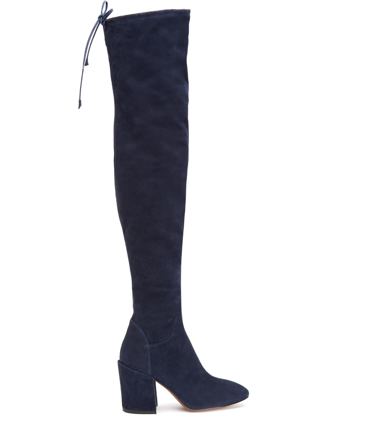 aquatalia navy blue boots