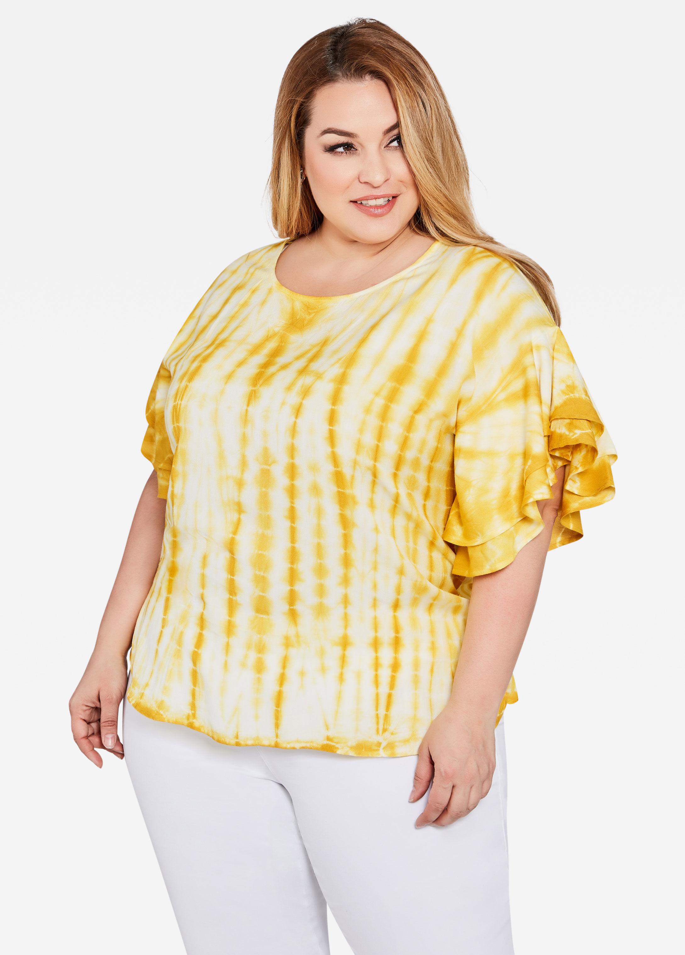 Calvin klein tiered bell sleeve sheath dress ashley stewart online