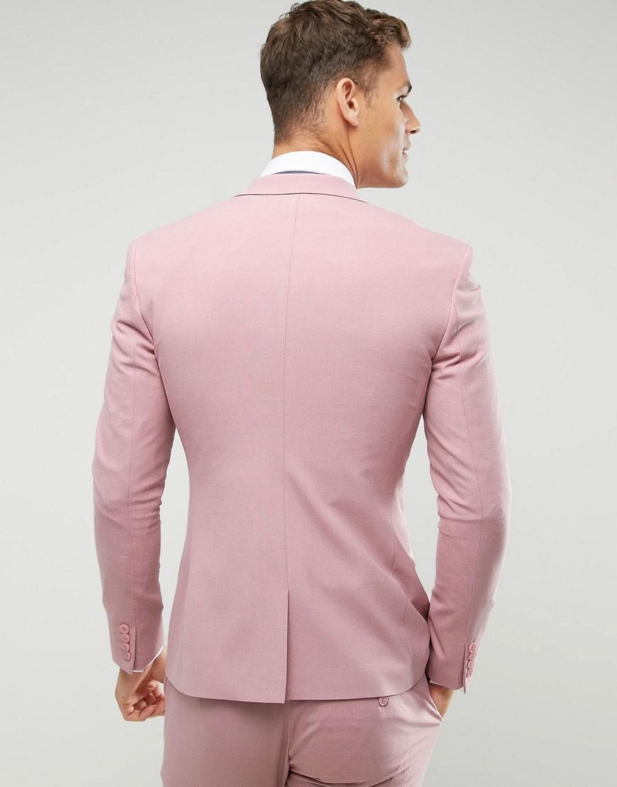 Lyst Asos Super Skinny Suit Jacket In Dusky Pink in Pink for Men