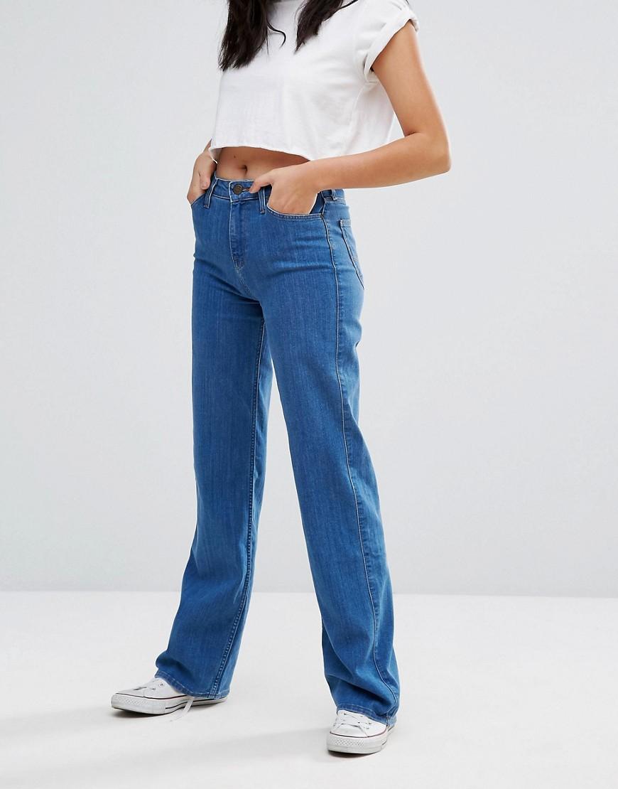 Lee jeans High Waisted Wide Leg Retro Jean in Blue | Lyst