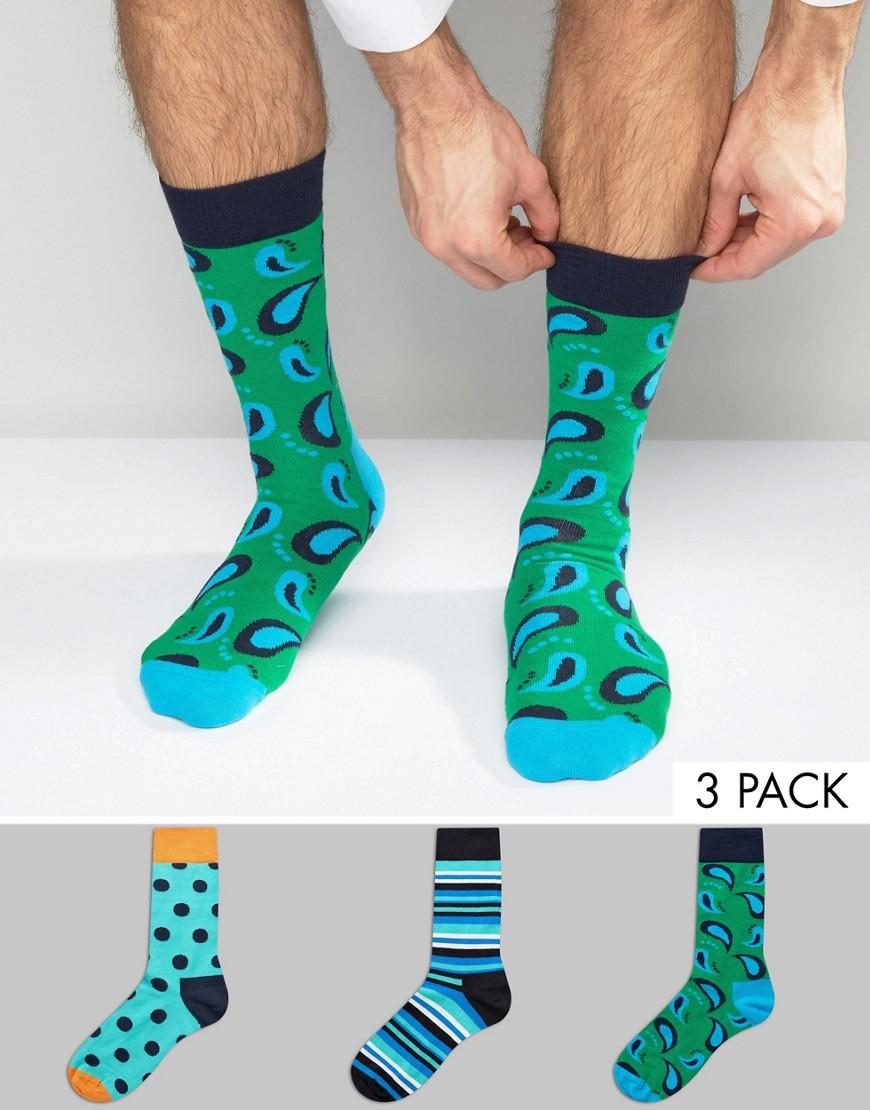 Lyst - Happy Socks Hs By 3 Pack in Blue for Men