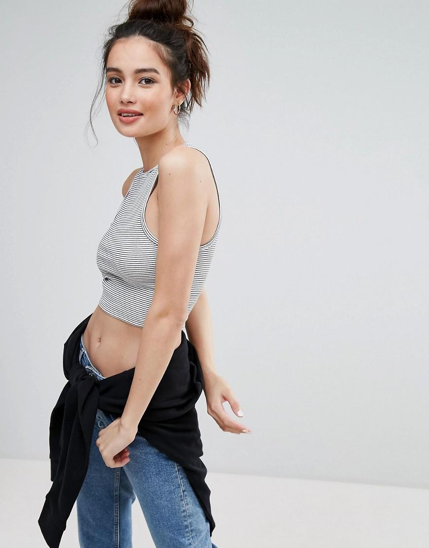 Pull&bear Crop Vest Top Lyst