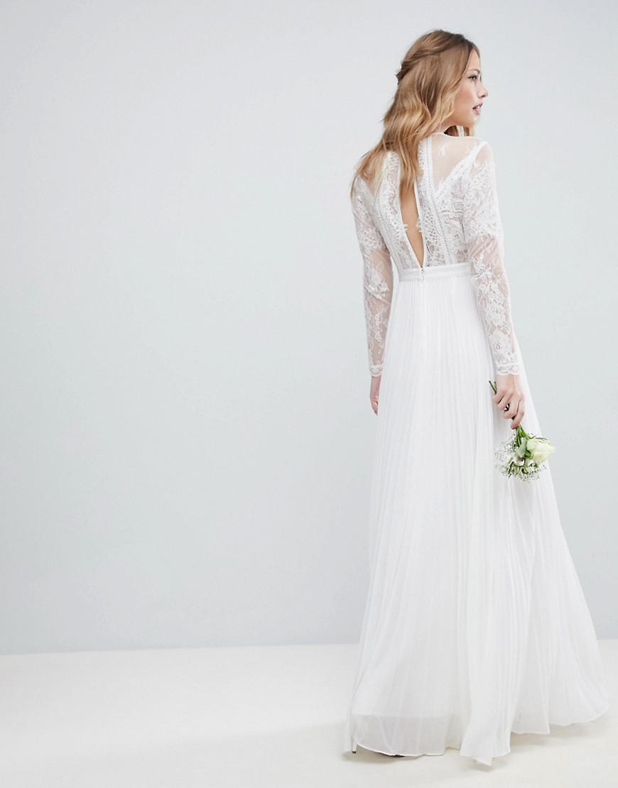 Long Sleeve Lace Maxi Wedding Dress