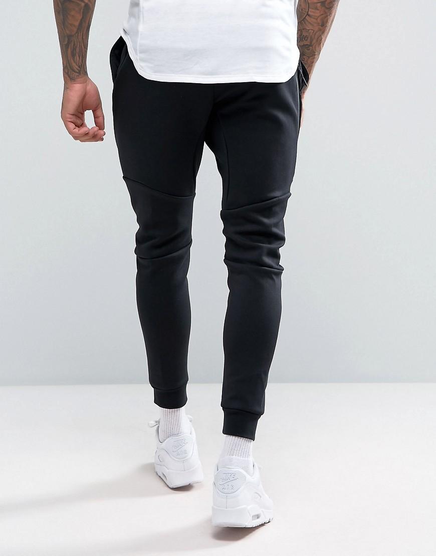 Nike Tech Fleece Slim Fit joggers In Black 805162-010 in Black for Men ...