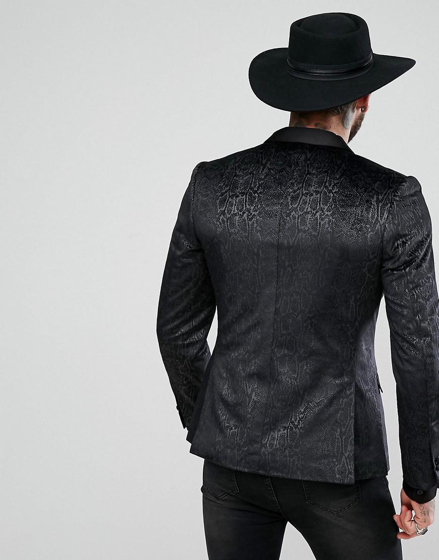 Lyst - Rudie Velvet Snakeskin Tuxedo Jacket in Black for Men
