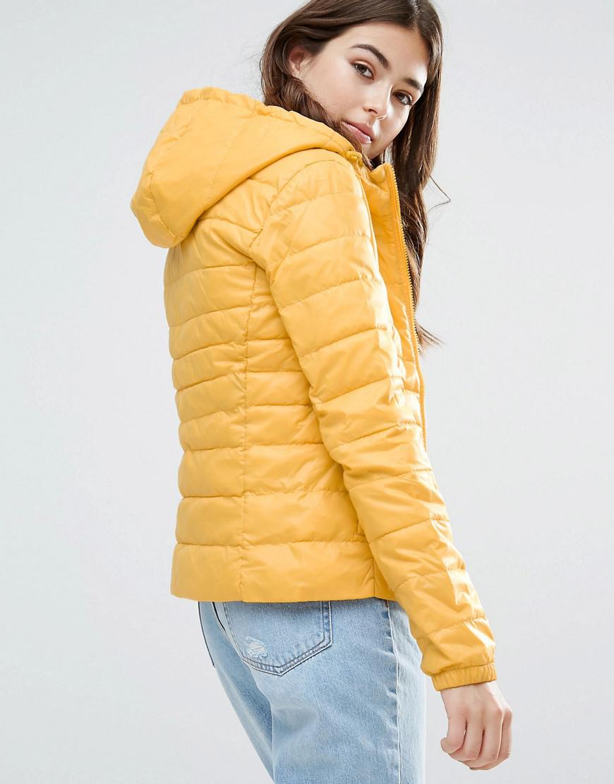 Yellow hooded jacket