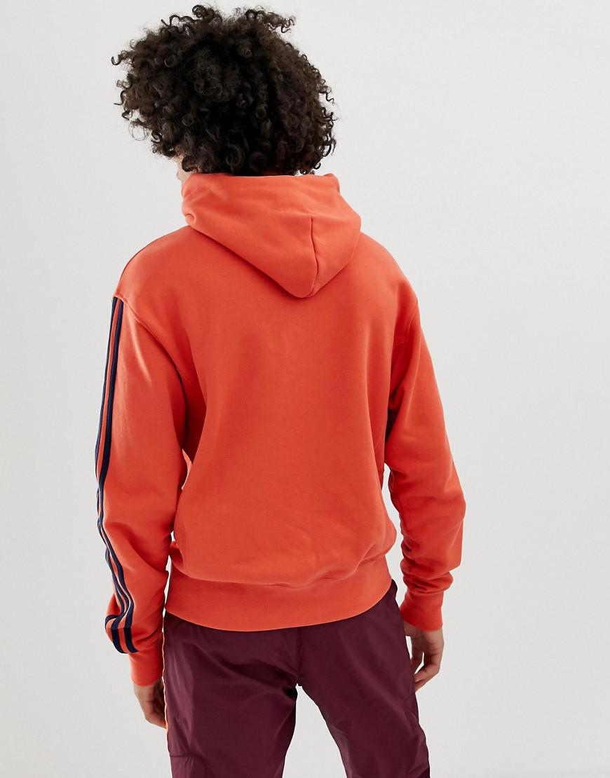 adidas Originals Floating Stripe Hoodie In Orange in Orange DN6013 Hoodies von adidas Originals