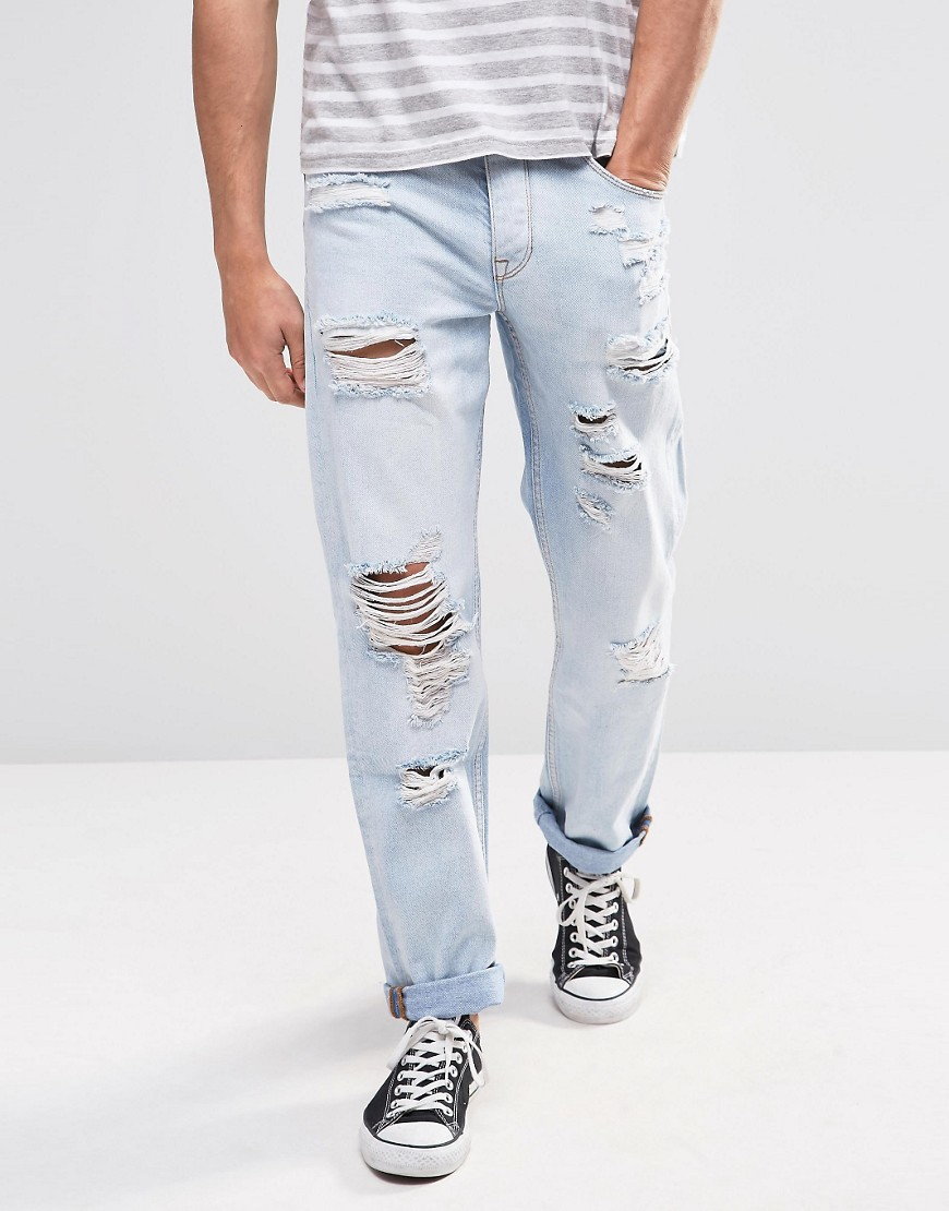 Jean Rish Blue Light Blue Jeans For Men