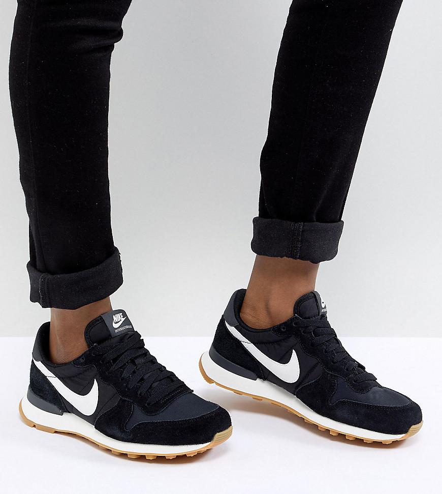 womens black nike internationalist trainers