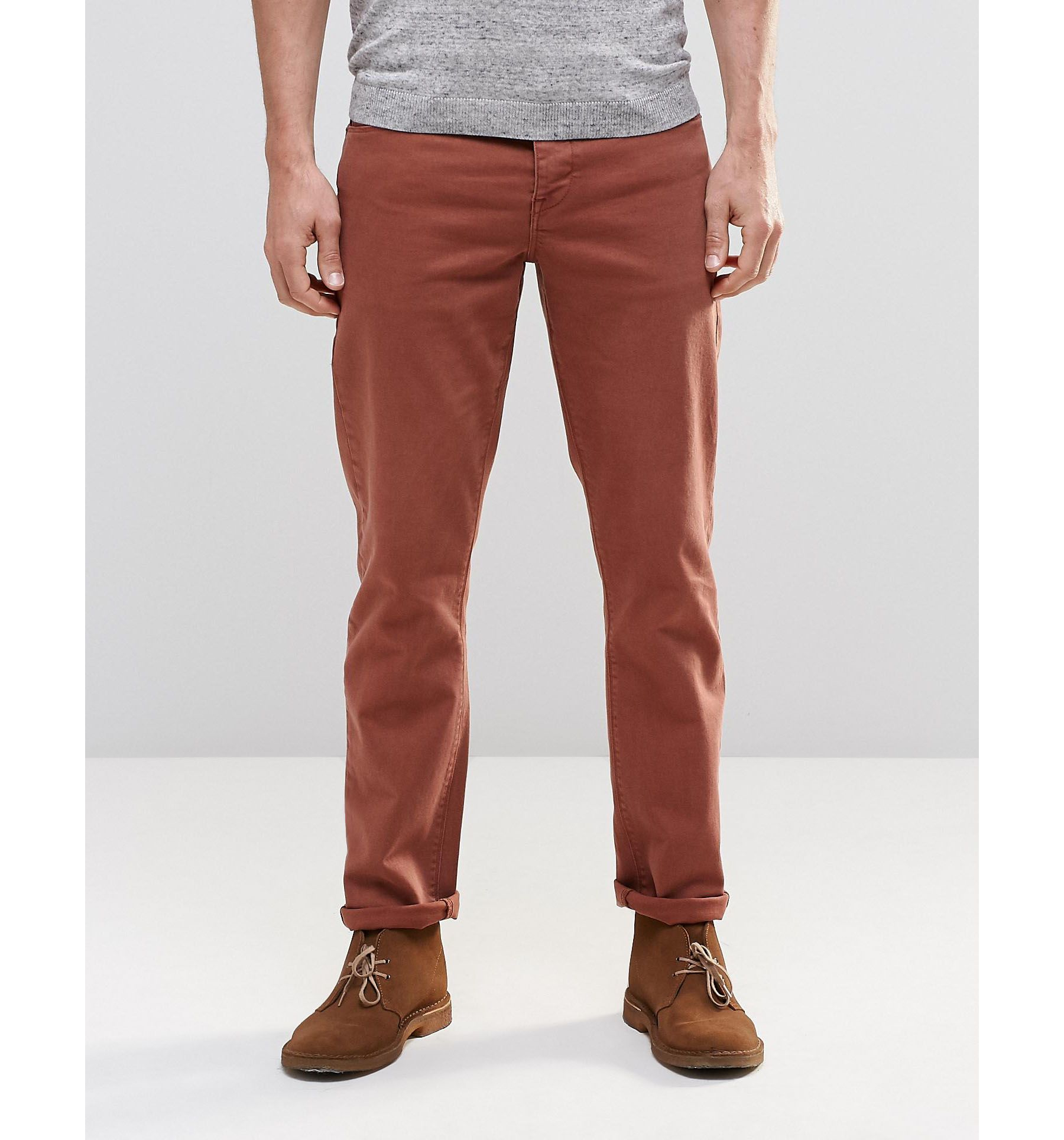 Lyst Asos Super Skinny Jeans In Rust in Brown for Men