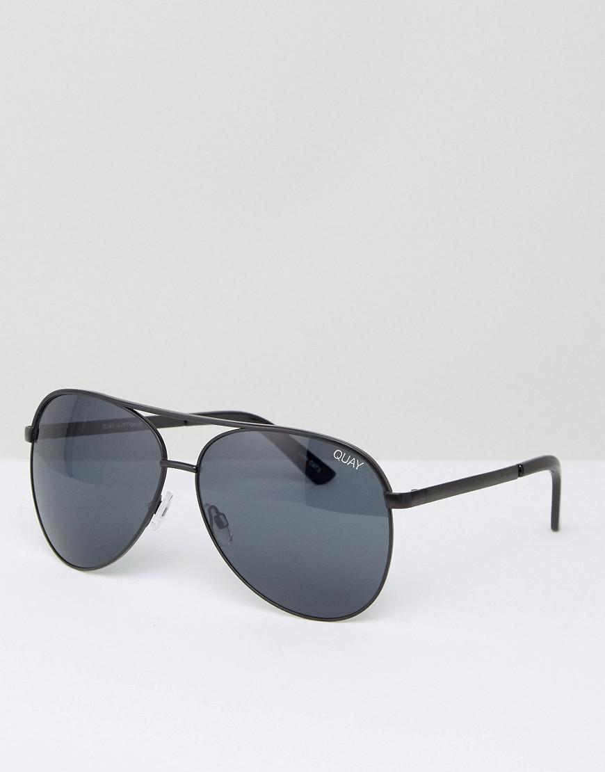Lyst Quay Aviator Sunglasses Vivienne In Black For Men 