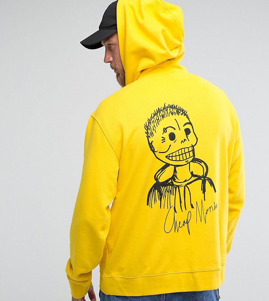 Lyst - Cheap Monday Pullover Hoodie in Yellow for Men