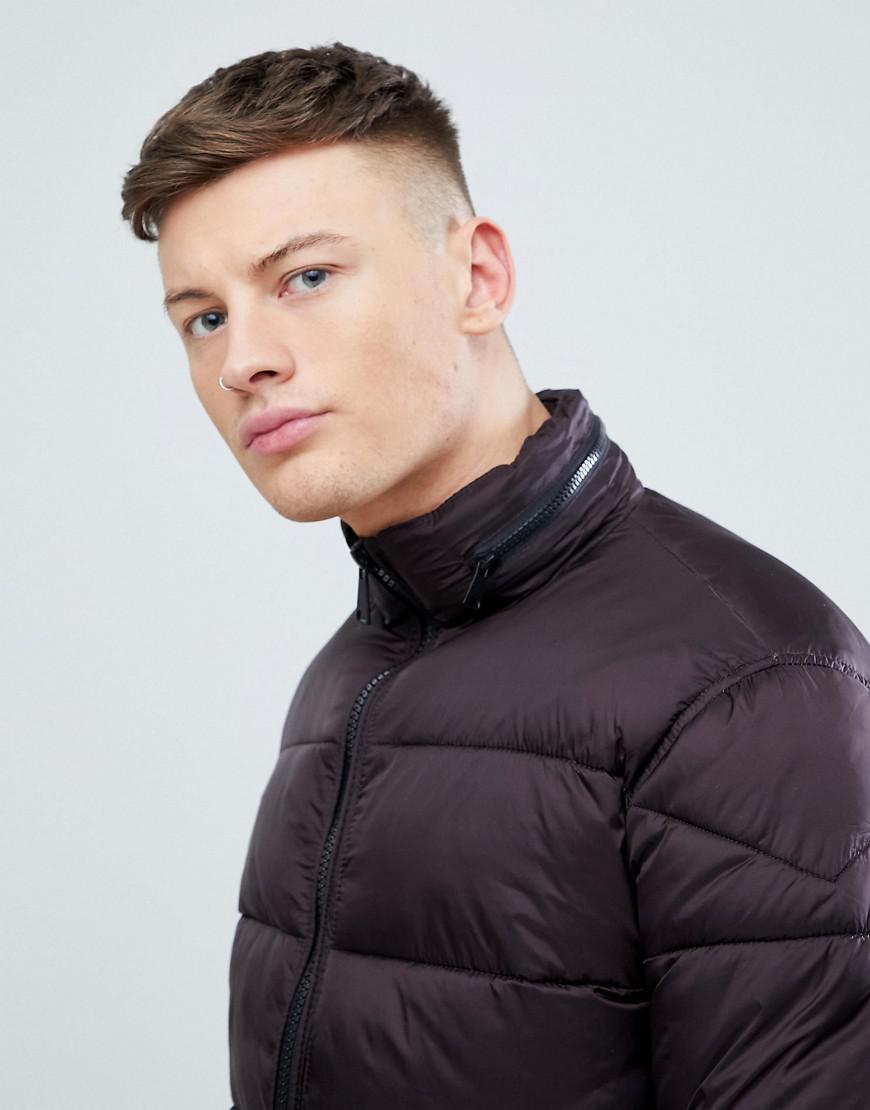 red puffer jacket new look