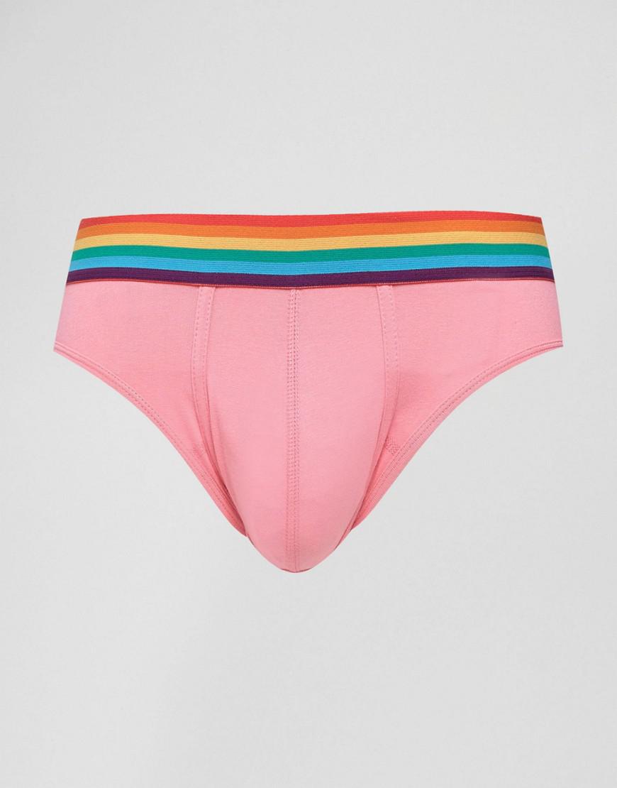 Lyst Asos Jock Strap In Pink With Rainbow Waistband in Pink for Men