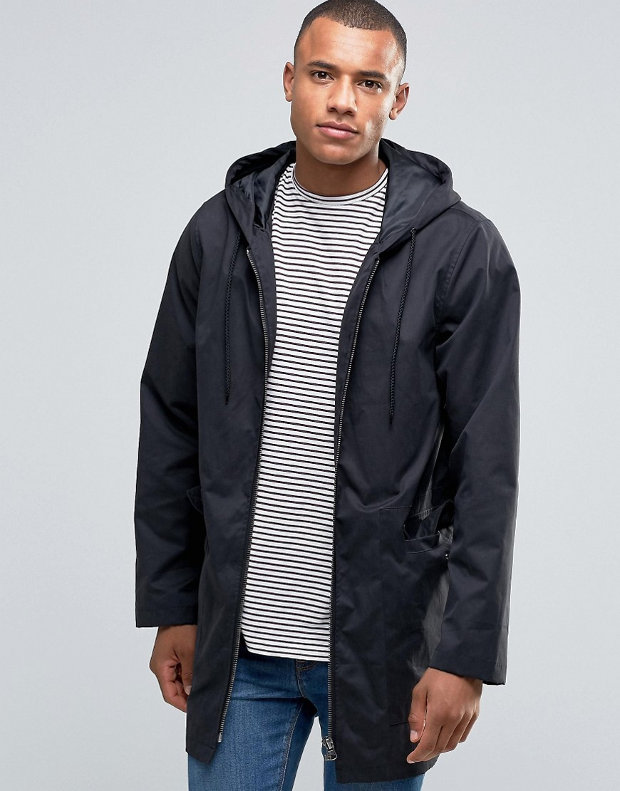 Lyst - D-struct Long Line Parka Jacket in Black for Men