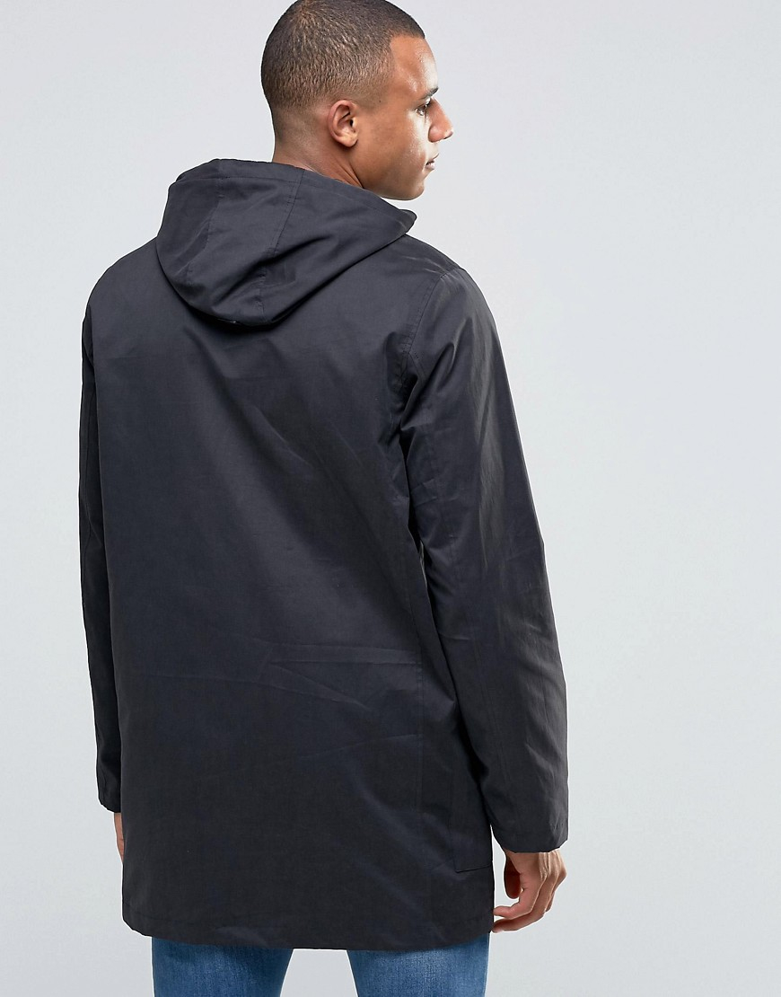 Lyst - D-struct Long Line Parka Jacket in Black for Men