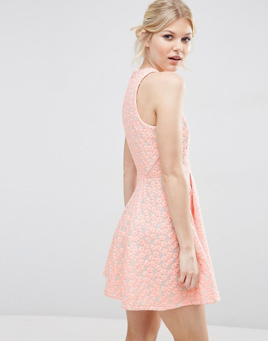 Lyst - Asos Jacquard Mini Dress in Pink