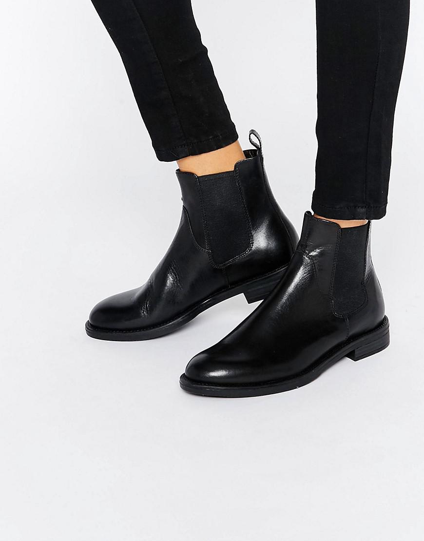 Lyst - Vagabond Amina Black Leather Chelsea Boots in Black
