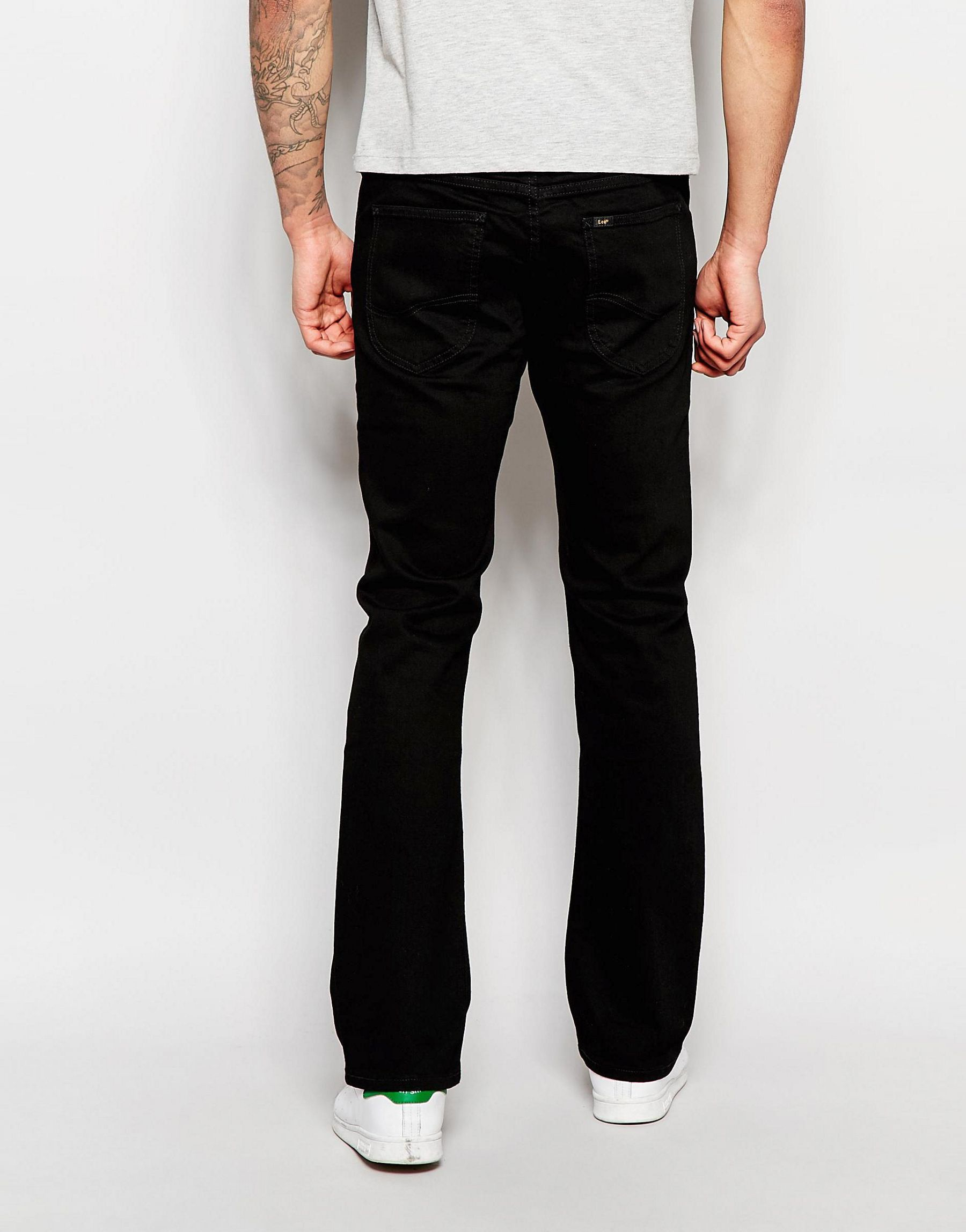Lyst - Lee Jeans Jeans Trenton Stretch Slim Bootcut Fit Clean Black ...