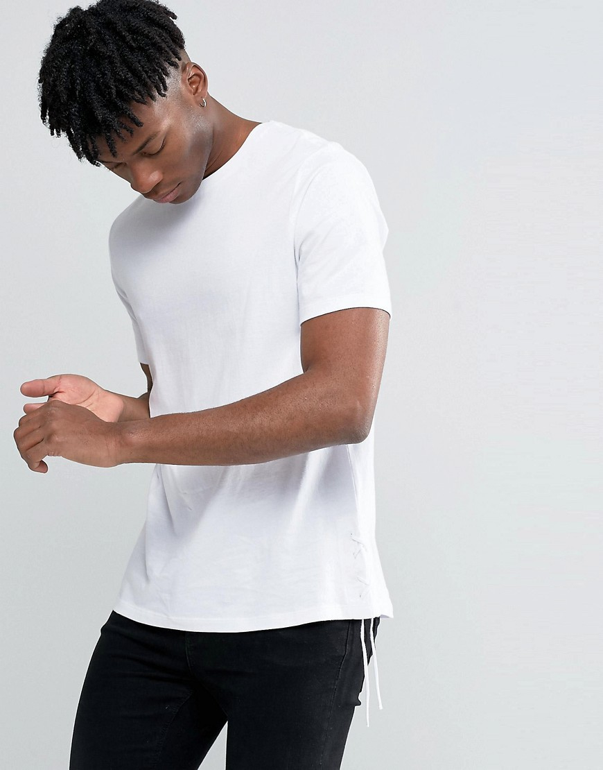 longline white shirt men