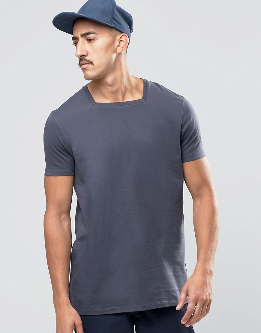 asos-longline-t-shirt-with-square-neck-in-ebony-in-gray-for-men-lyst