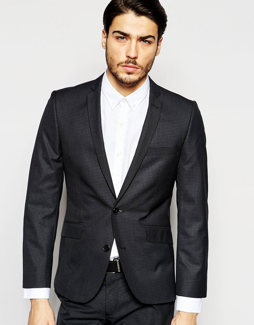 Ben sherman Check Suit Jacket in Black for Men | Lyst