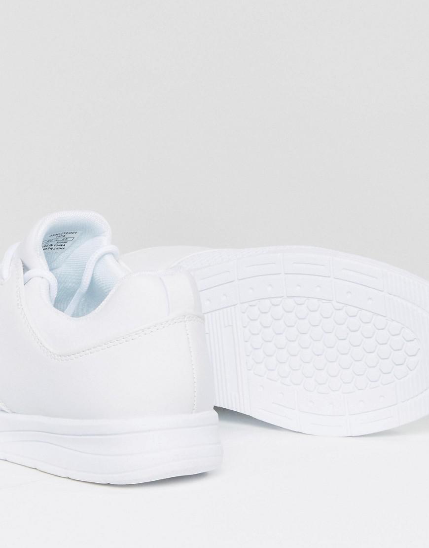 Lyst - Pull&Bear Contrast Knit Sneaker In White in White for Men
