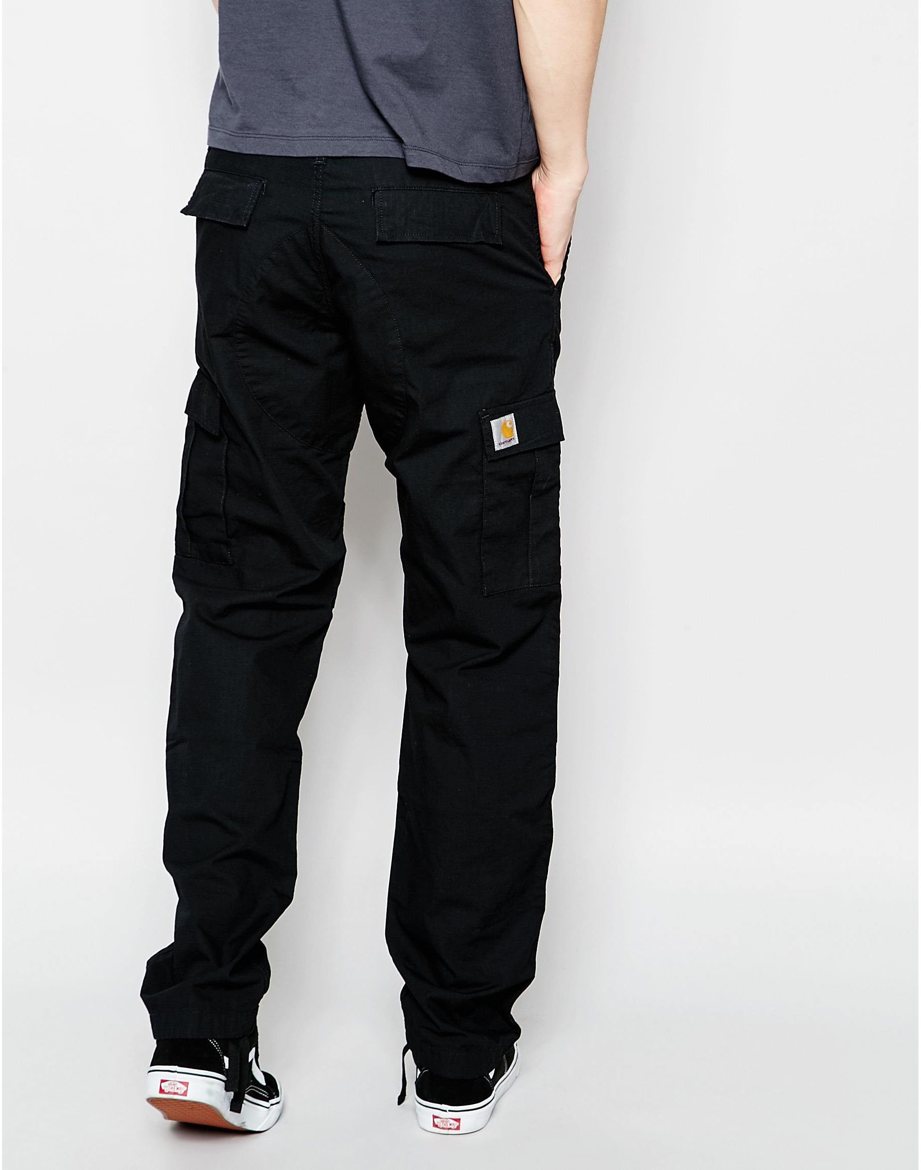 Lyst - Carhartt Wip Aviation Cargo Pants - Black Rinsed in Black for Men