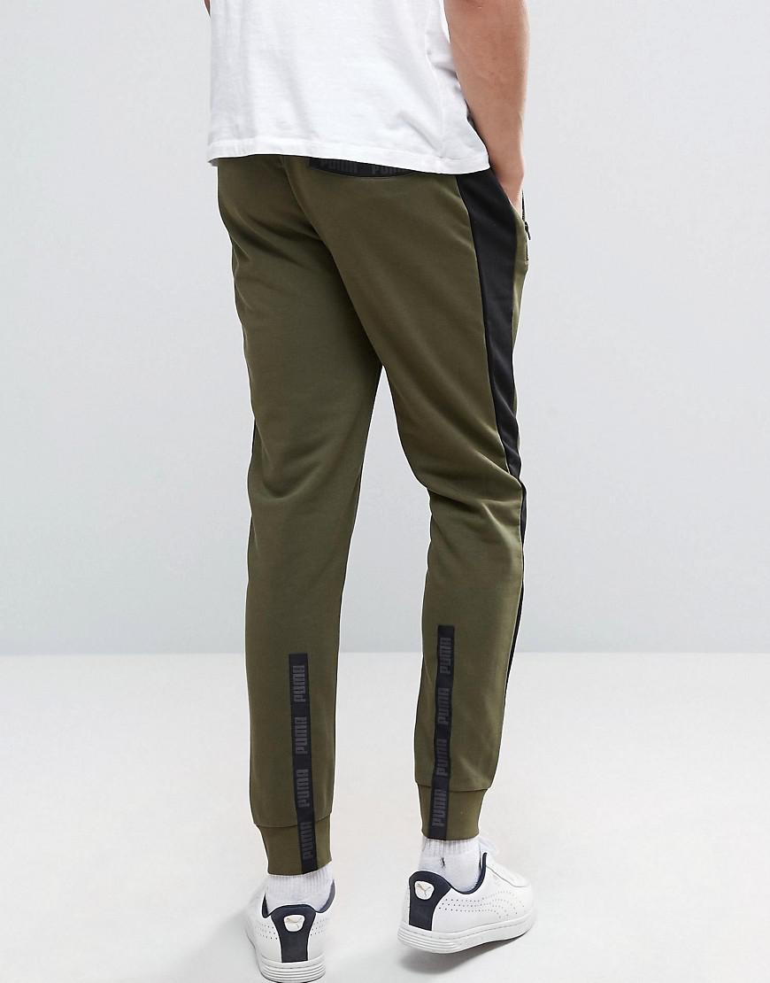 Lyst - PUMA Tapered Joggers In Green in Green for Men