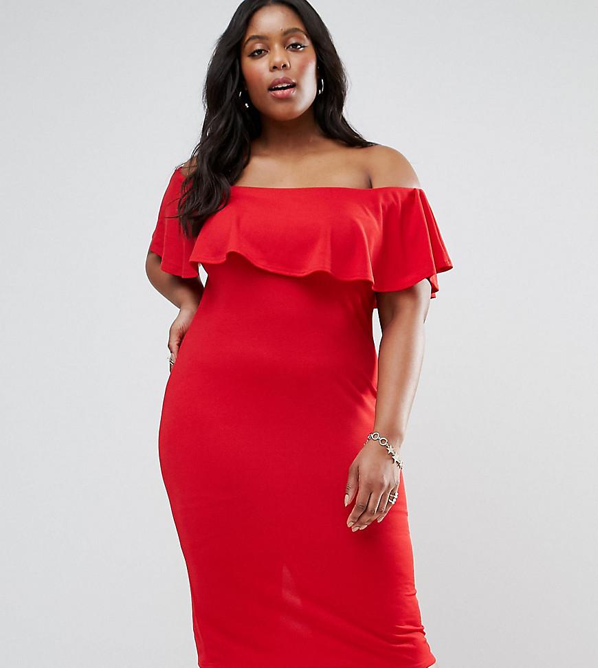 red bardot dress