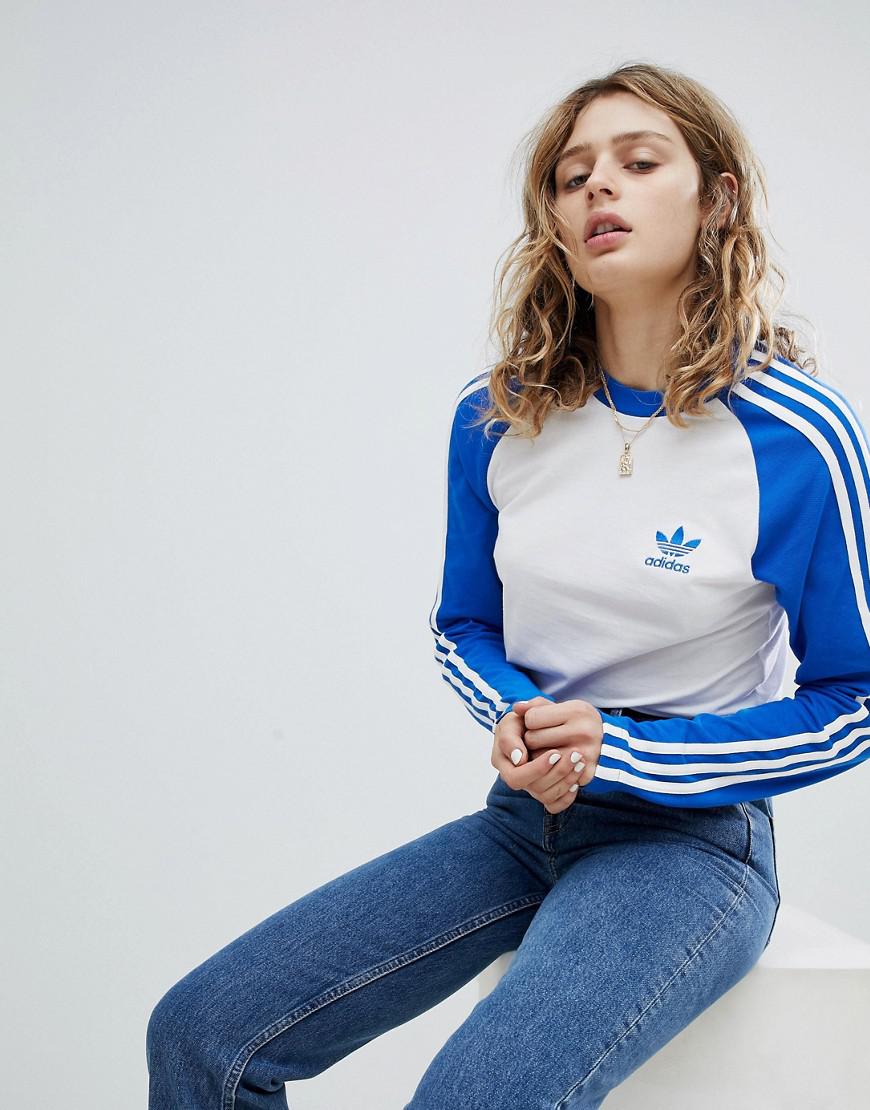 Lyst adidas originali originali adicolor tre strisce raglan top Lyst adidas originali originali adicolor tre strisce raglan top