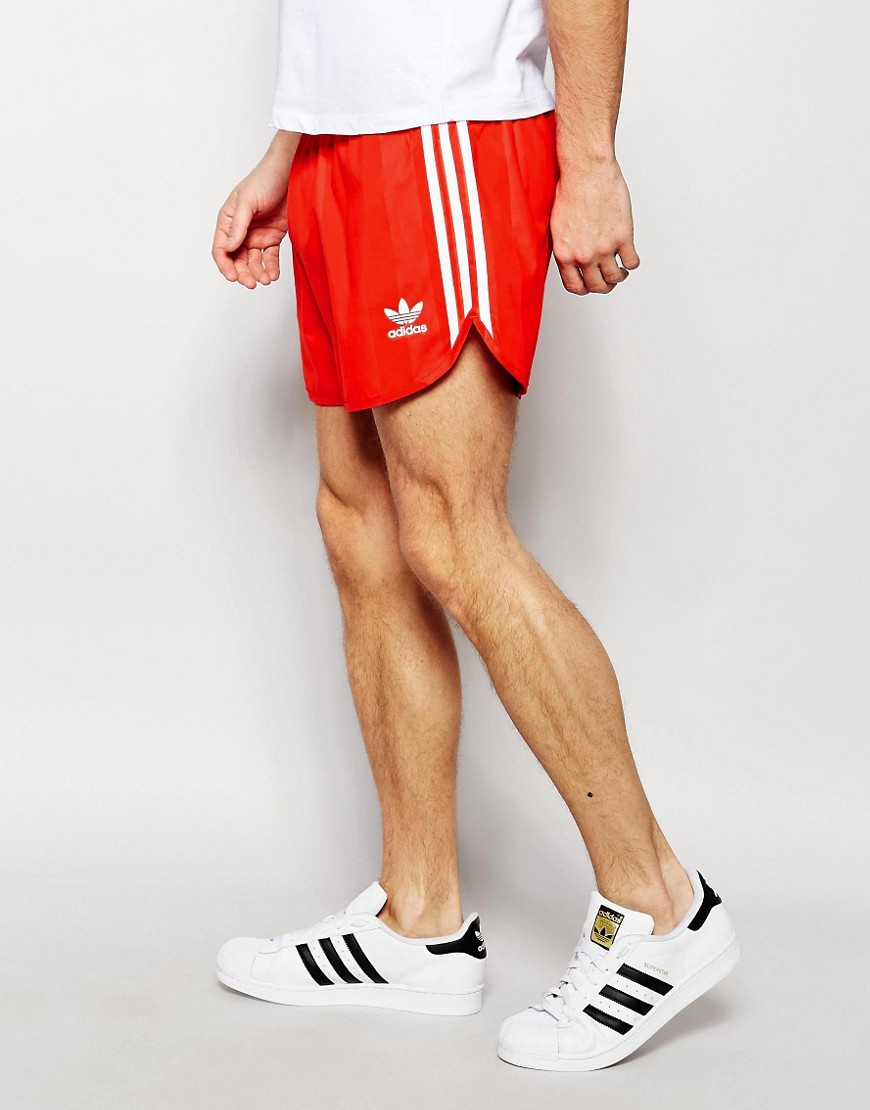 adidas Originals Synthetic Retro Shorts Aj6934 in Red for Men - Lyst