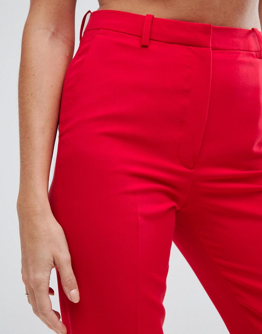 Lyst - Millie Mackintosh Lava Crop Trousers in Red