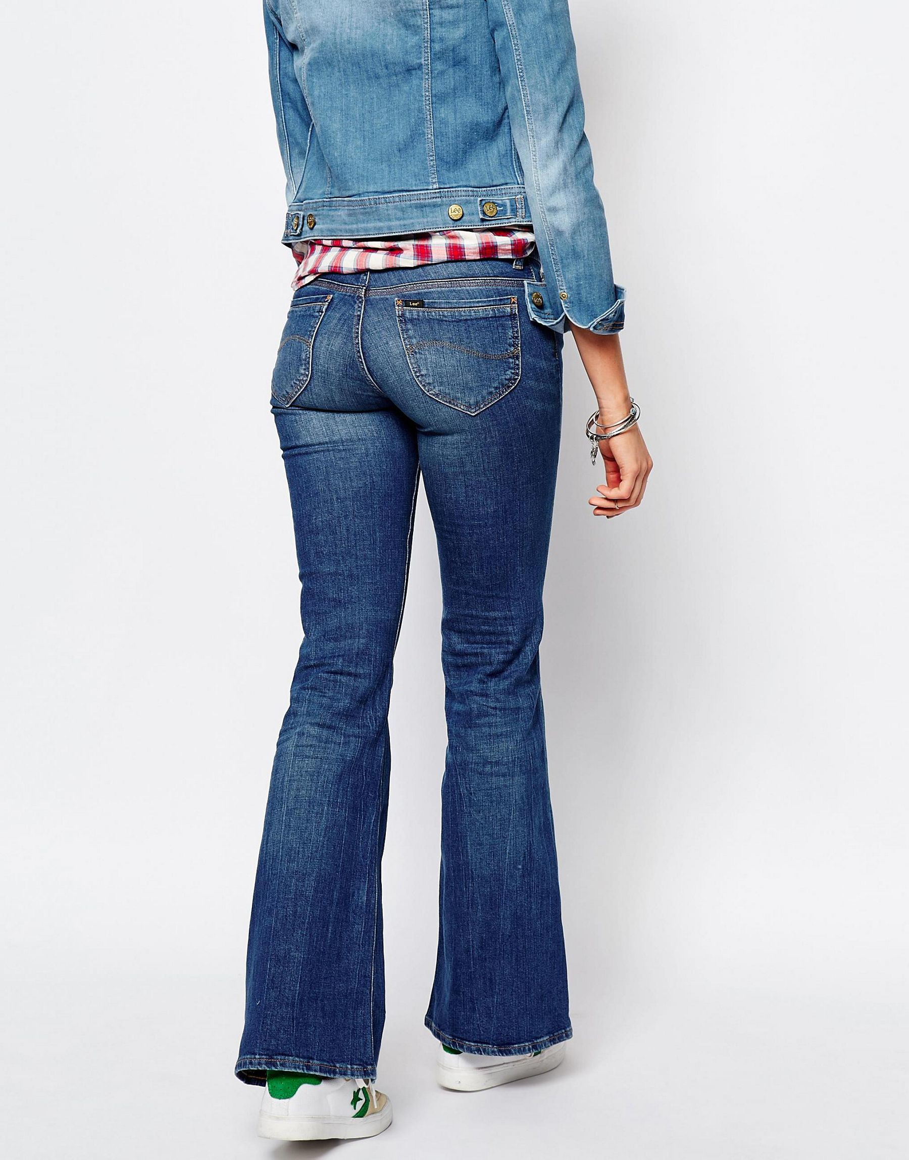 Lyst - Lee Jeans Annetta Mid Rise Wide Flare Jean in Blue