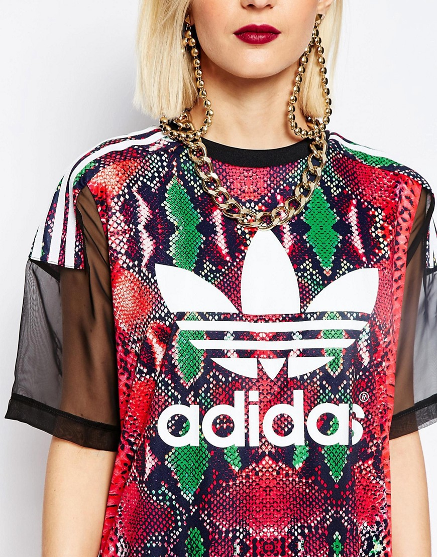 Lyst Adidas  originals Originals T  shirt  Dress  With 